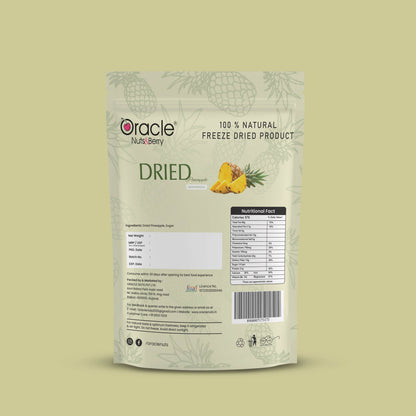 Oracle Dried Pineapple Dehydrated Fruit Snack 250gm Made from Naturally Ripened Pineapple