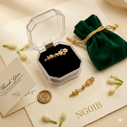 NG01B earrings styled with traditional Indian wear