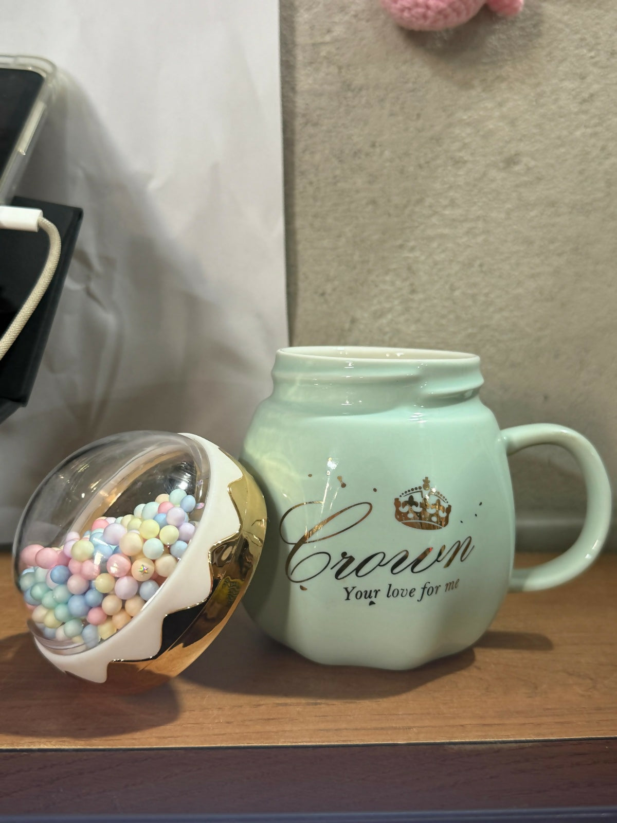 Premium Ceramic Crown Mug with Decorative Dome Lid | Cute Luxury Coffee & Milk Cup for Women, Girls & Gifting | Heat-Resistant Elegant Mug with Golden Crown Design | Perfect for Home, Office, Tea, Coffee & Hot Beverages