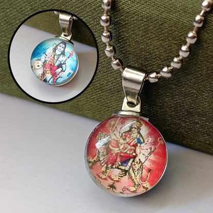 Shiv And Devi Durga Shakti Maa Chain Pendant
