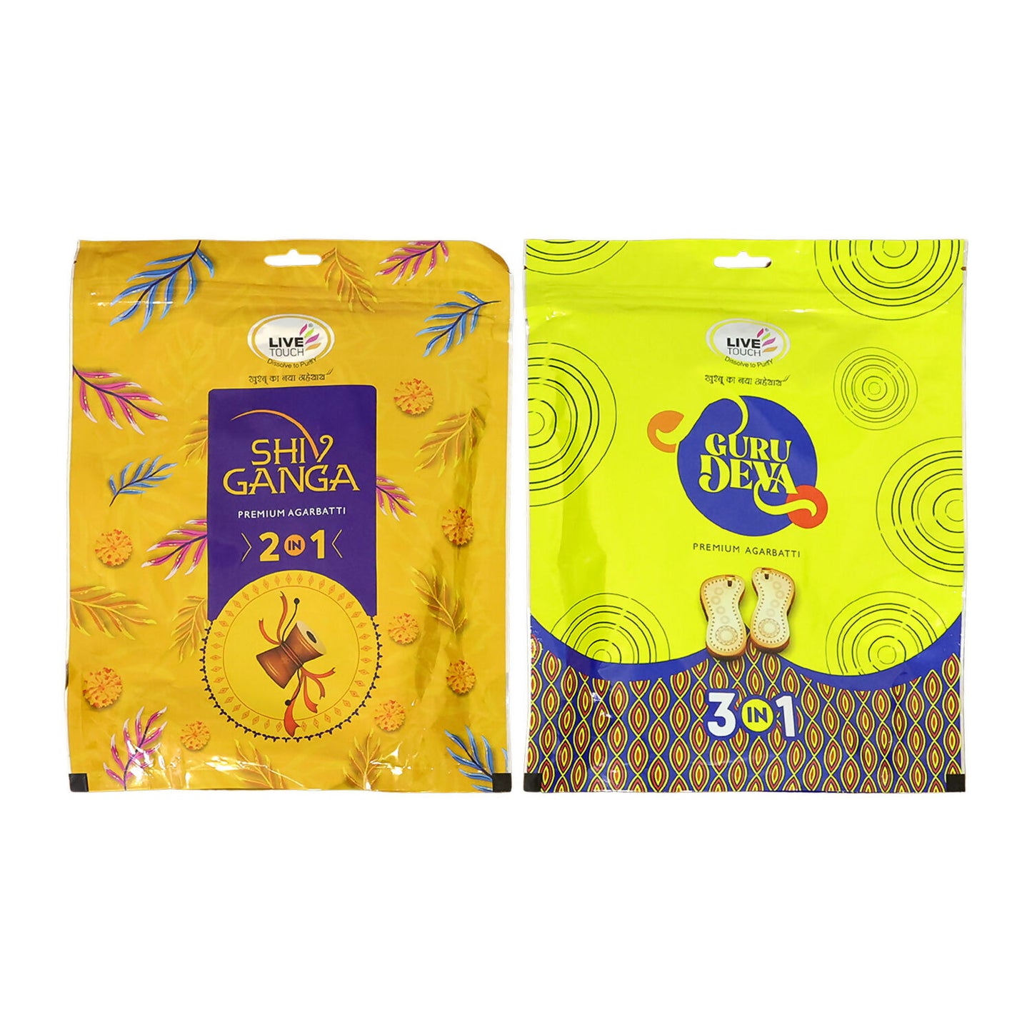 Shiv Ganga & Guru Deva Premium Agarbatti Jumbo Family Pack (2 Packs of 700gm)