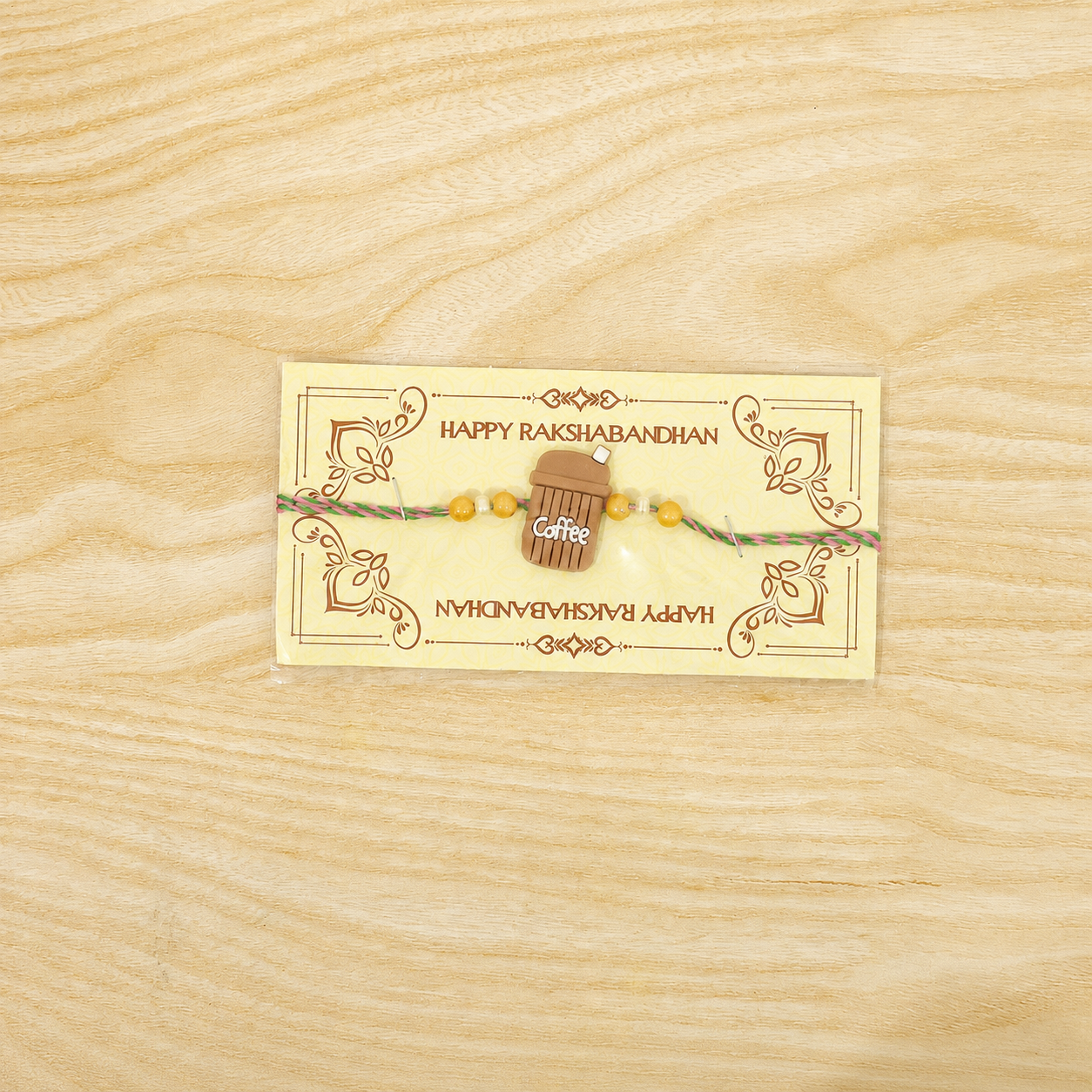 Kids Beaded Rakhi for Brother Coffee Cup Charm Design (10pcs)