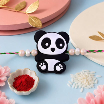 Panda Character Kids Rakhi Pearl Beaded Designer Rakhi (5pcs)