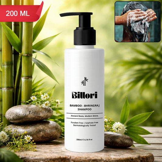 Bamboo Bhringraj Shampoo with Neem, Aritha & Shikakai Extracts (5 Power Shampoo) (200ml)