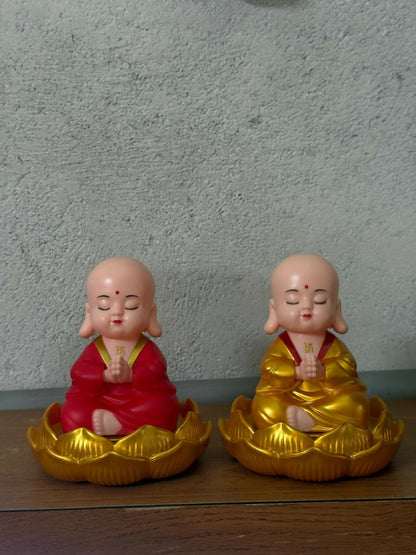 Home decor featuring solar powered monk bobble head