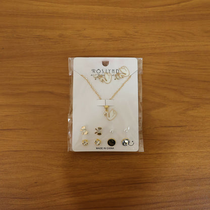 Premium Gold Plated Leaf Pearl Drop Earrings for Women & Girls (Pack Of 7)