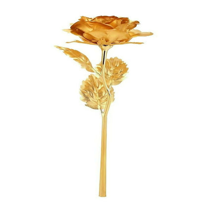 24K Gold Foil Rose with Luxury Gift Box | Artificial Golden Rose for Love, Anniversary, Birthday, Valentine’s Day, Special Occasions | Long-Lasting Romantic Gift for Girlfriend, Wife, Women & Decoration