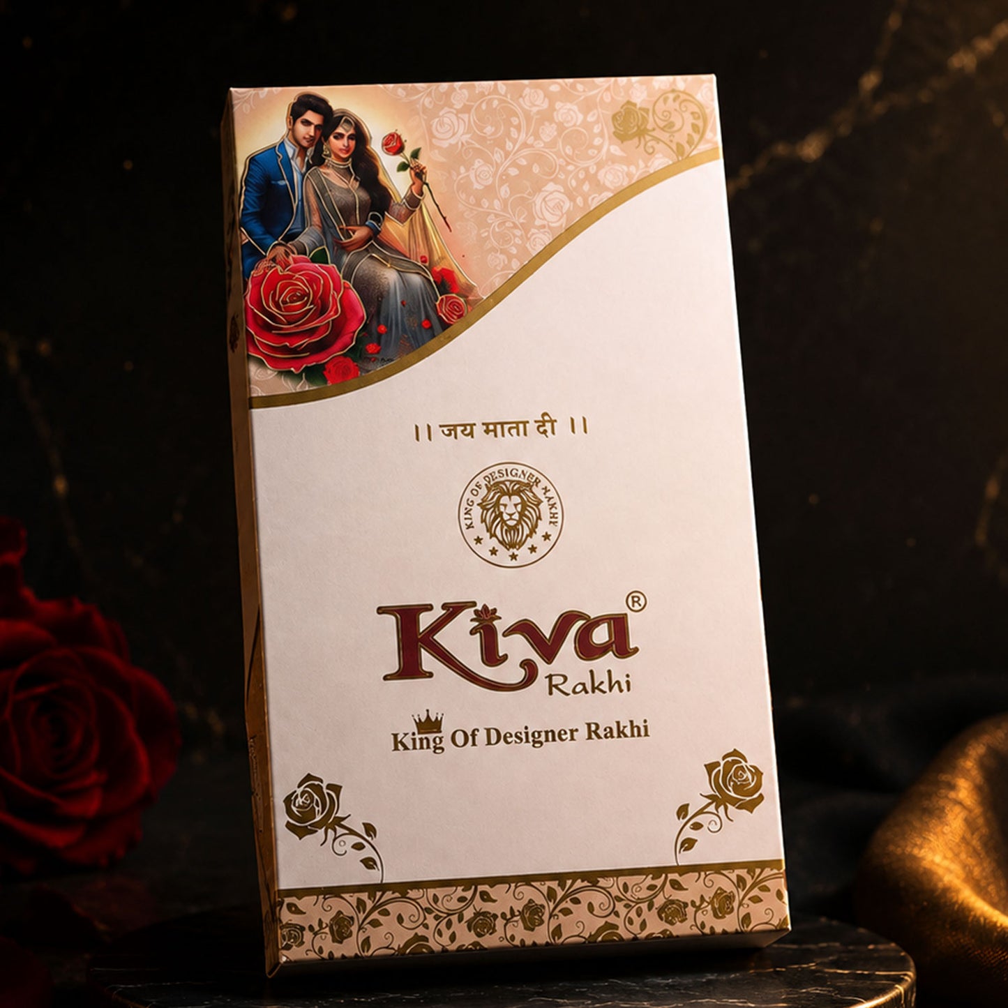 Bhaiya Bhabhi Peacock Meenakari Rakhi & Pearl Drop Lumba