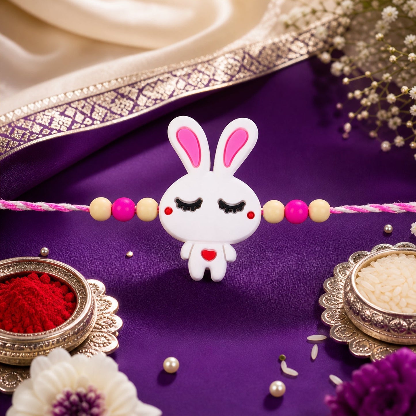 Bunny Character Kids Rakhi Thread Designer for Brother (10pcs)