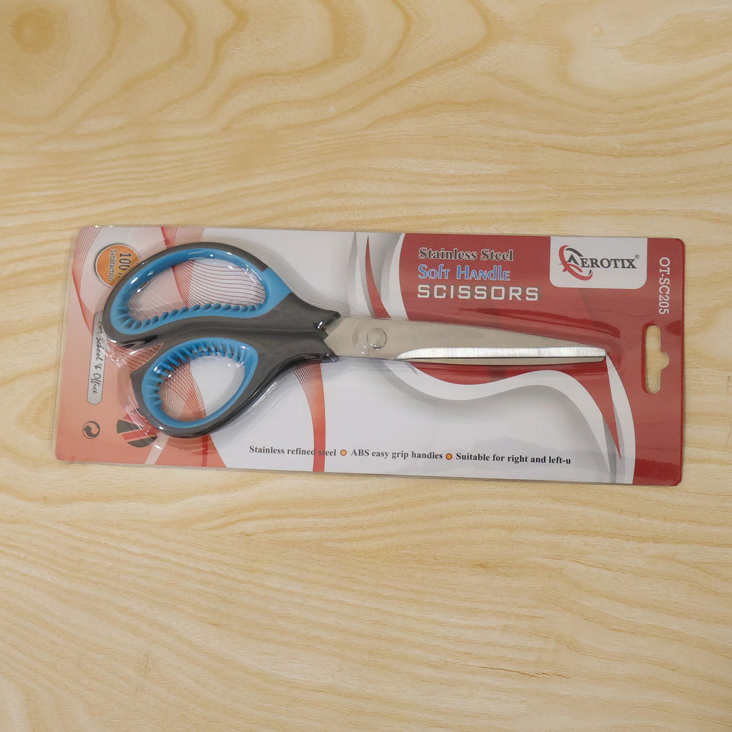 Soft Grip 8.25 Inch Stainless Steel Scissors for Office, Home, Craft & Paper Cutting