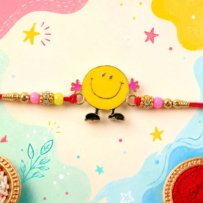 Smiley Kids Rakhi Colourful Beads & Playful Design for Raksha Bandhan (10pcs)