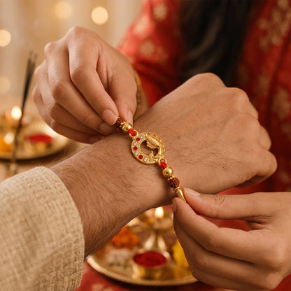 Beadwork Rakhi for Brothers Traditional Design for Raksha Bandhan (10pcs)