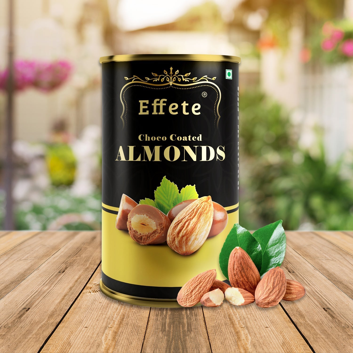 Floral Enamel Rakhi Set with Choco Almonds, Pack of 3