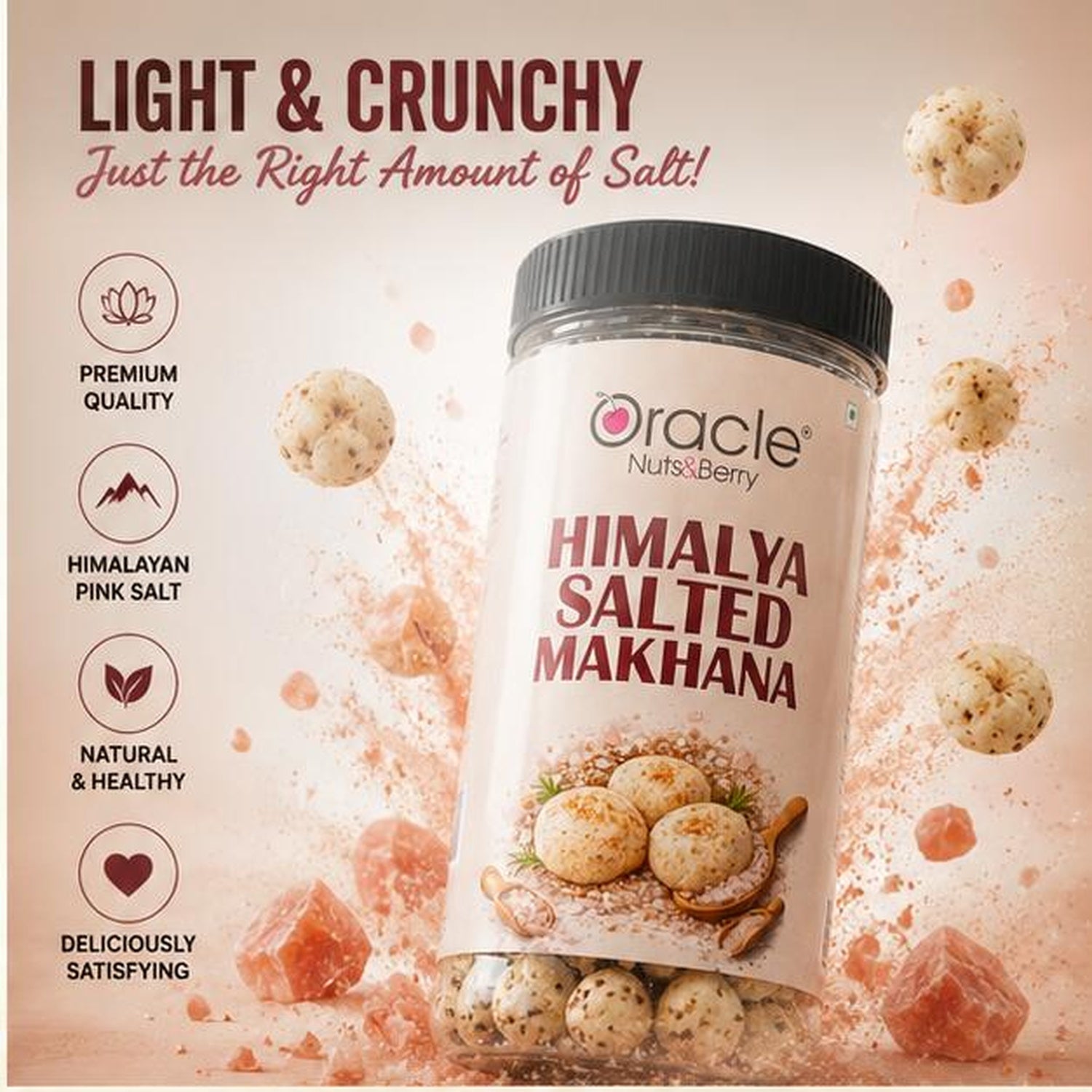 Light and crunchy salted Makhana snack ideal for fasting and guilt-free munching