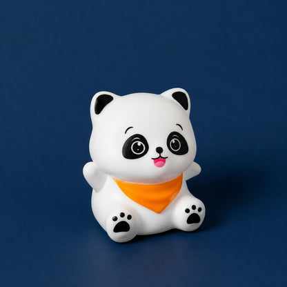 Side view of panda silicone lamp for kids bedroom
