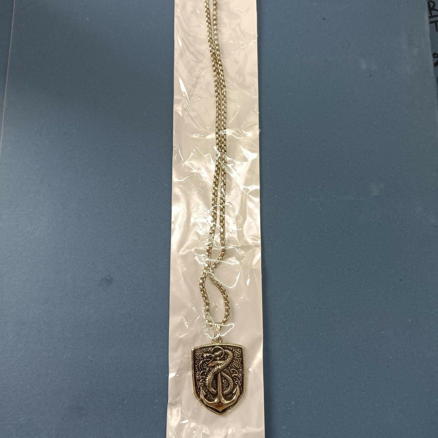 Silver Plated Shield Snake Pendant for Men