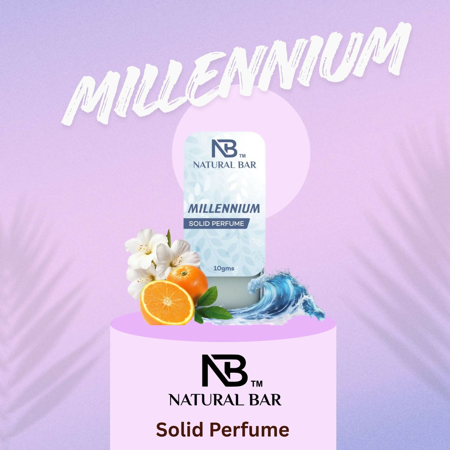 Natural Bar Millennium Solid Perfume | Alcohol Free Cologne for Men & Women | Strong & Lasting Fragrance | Gifting Set for Him & Her