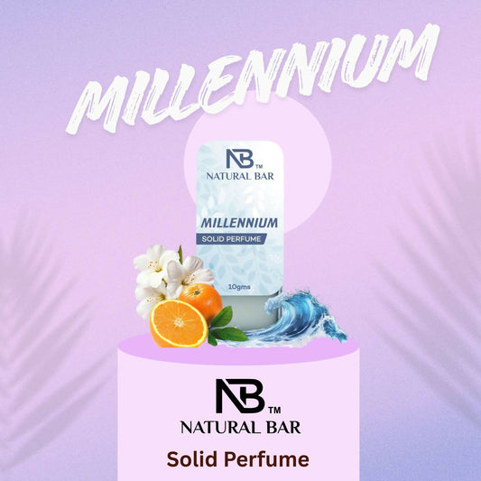 Natural Bar Millennium Solid Perfume | Alcohol Free Cologne for Men & Women | Strong & Lasting Fragrance | Gifting Set for Him & Her