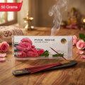 Pink Rose Incense Sticks – Charcoal-Free Floral Fragrance for Pooja & Meditation