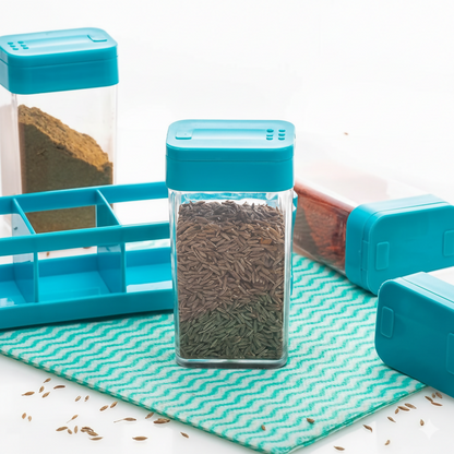 multipurpose spice rack with tray set of 4