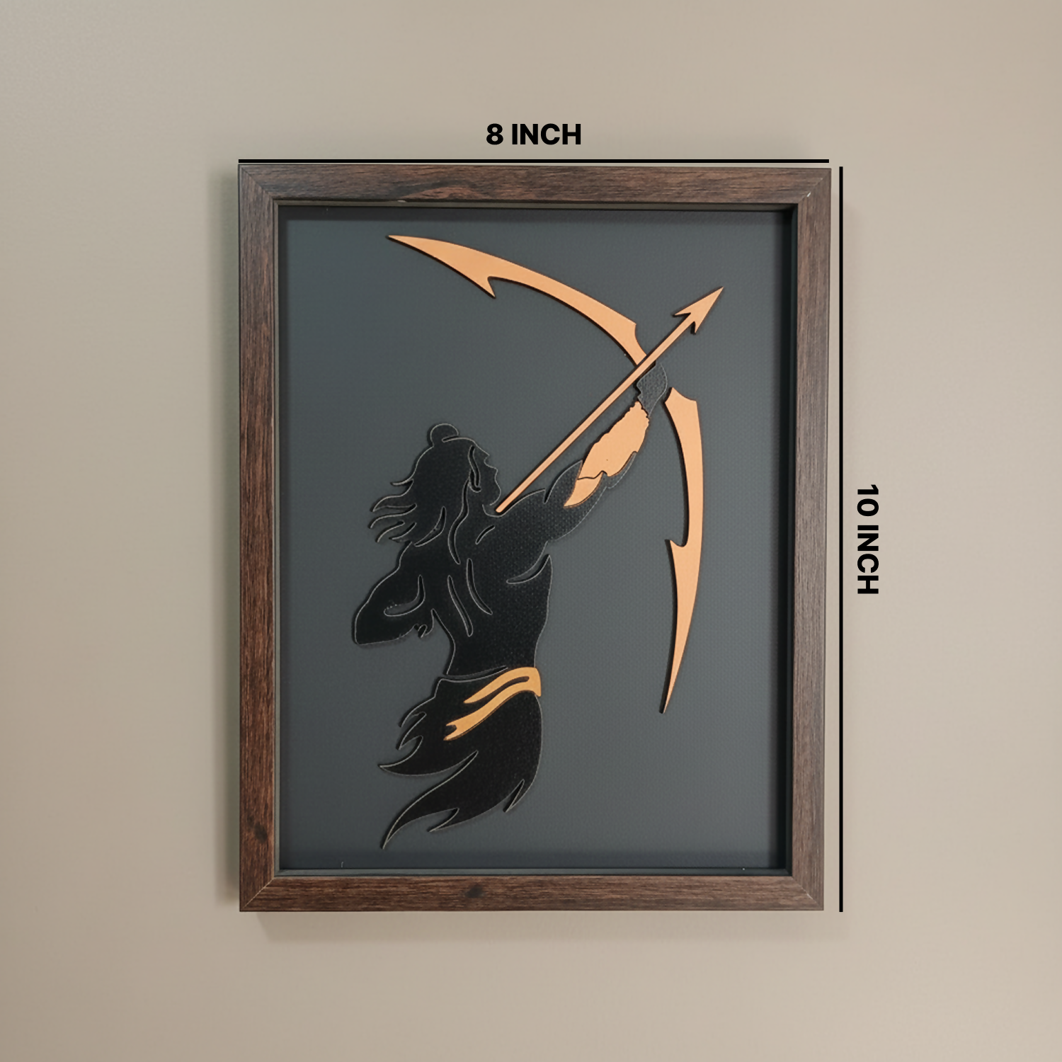 Lord Ram Wall Art Frame| Premium Minimalist Spiritual Wall Art for Living Room, Office & Meditation Space