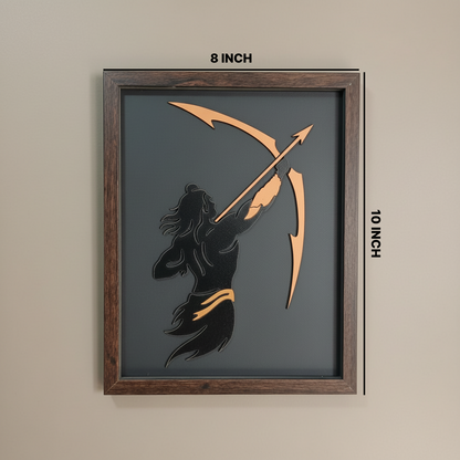 Lord Ram Wall Art Frame| Premium Minimalist Spiritual Wall Art for Living Room, Office & Meditation Space