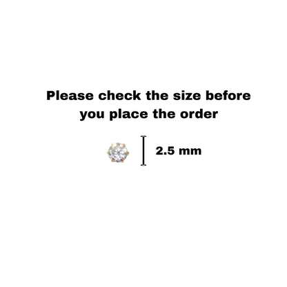Gold Diamond Nose Screw Pin Sparkling AD Nosering Laung Koka Nathni combo pack of 2
