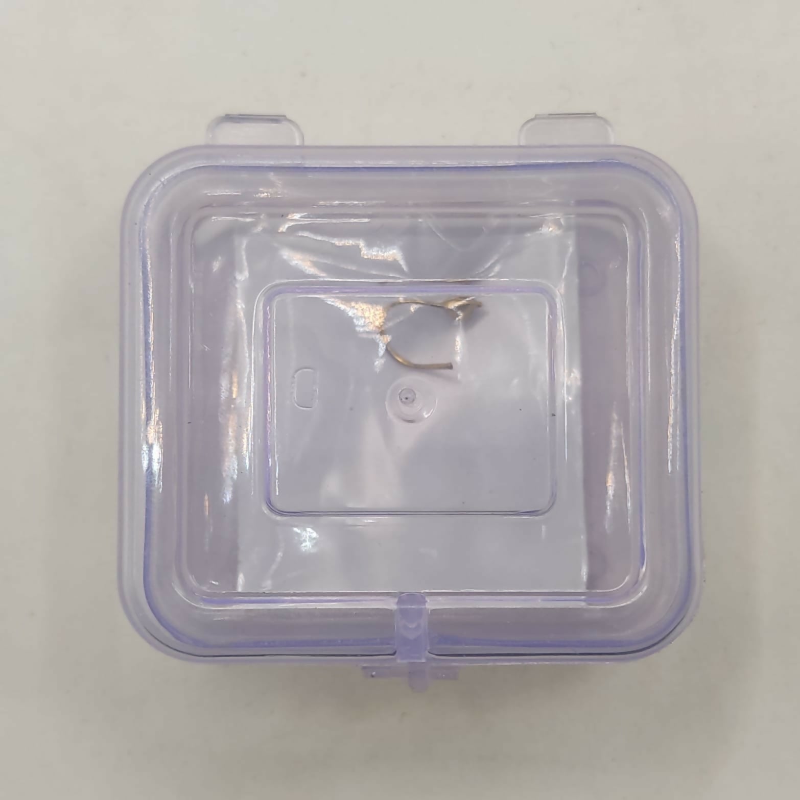 Gold Plated AD Lavender & Clear Crystal Nose Pin Set Kati Combo Pack of 2