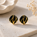 Black & Gold Stud Earrings – Trendy Daily Wear Accessory