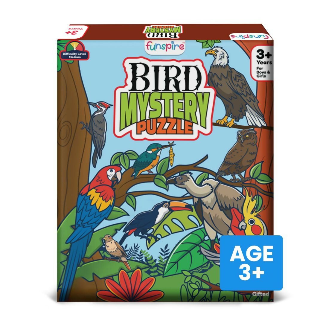 BIRD MYSTERY PUZZLE - AGE 3+ (38 PUZZLE PIECES) MDF PUZZLE SERIES