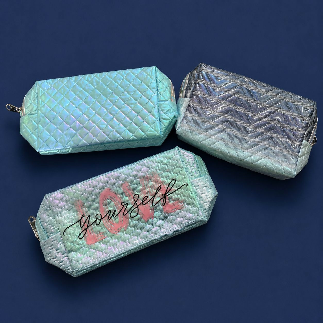 Furry finish multipurpose makeup and stationery pouch