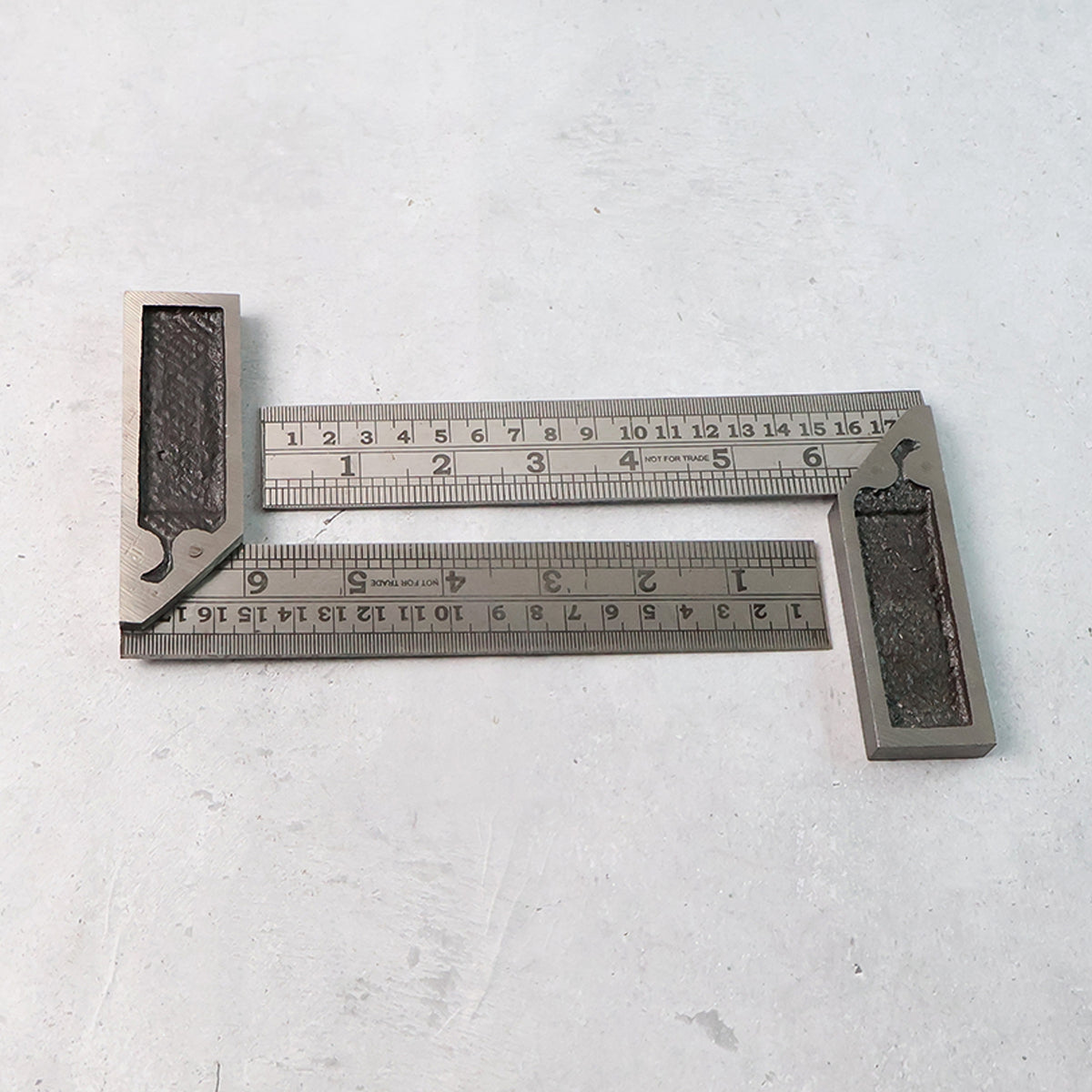 Metal Set Square Ruler Heavy-Duty Metal Try Square Ruler Set (2 Pc)