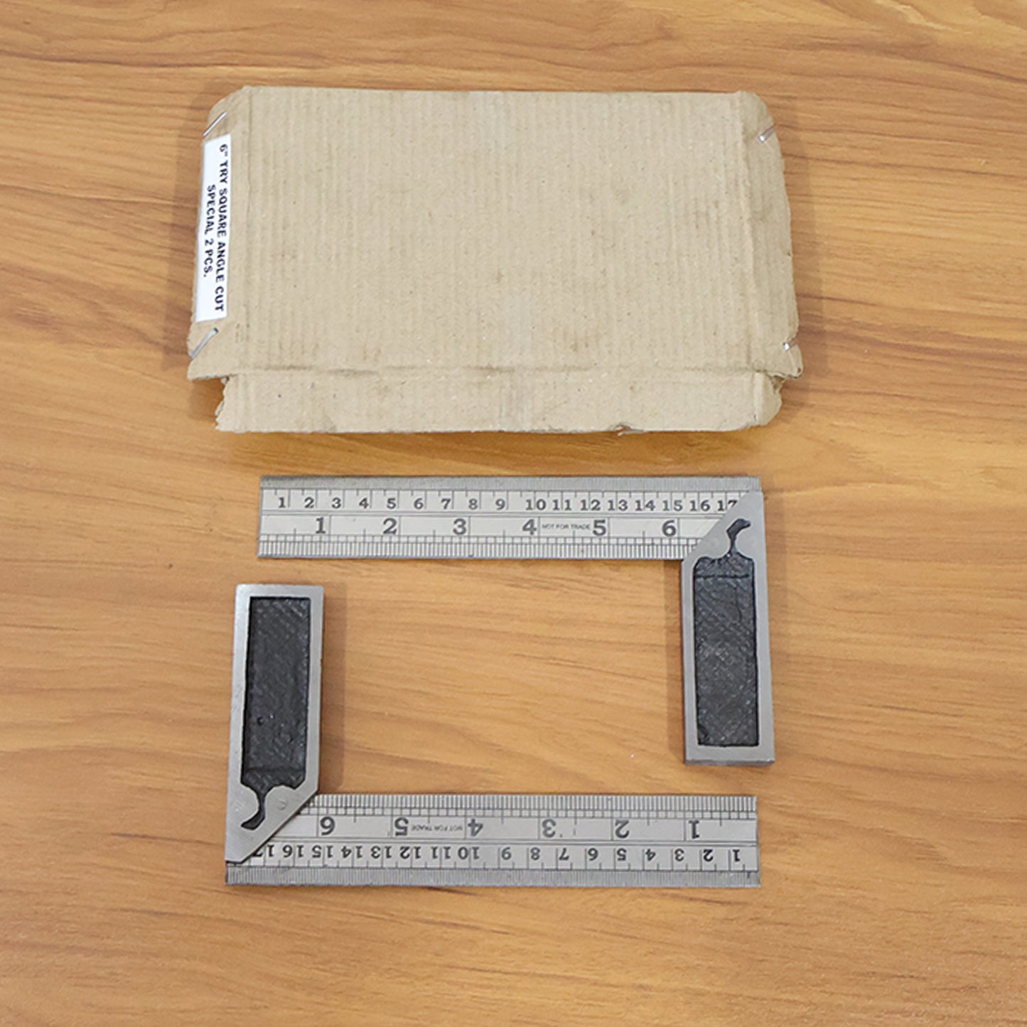 Heavy-Duty Metal Try Square Ruler Set (2 Pc)