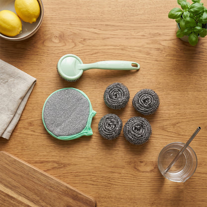 Kitchen Cleaning Set – 6-in-1 Stainless Steel Scrubber