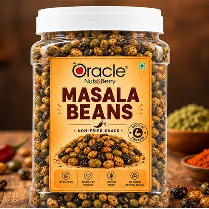 Oracle Masala Beans, Crunchy Spicy Protein-Rich Roasted Healthy Beans Namkeen 400g