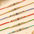 Rectangular Bar Motif Rakhi with Mix Colour Stones (Pack of 6)