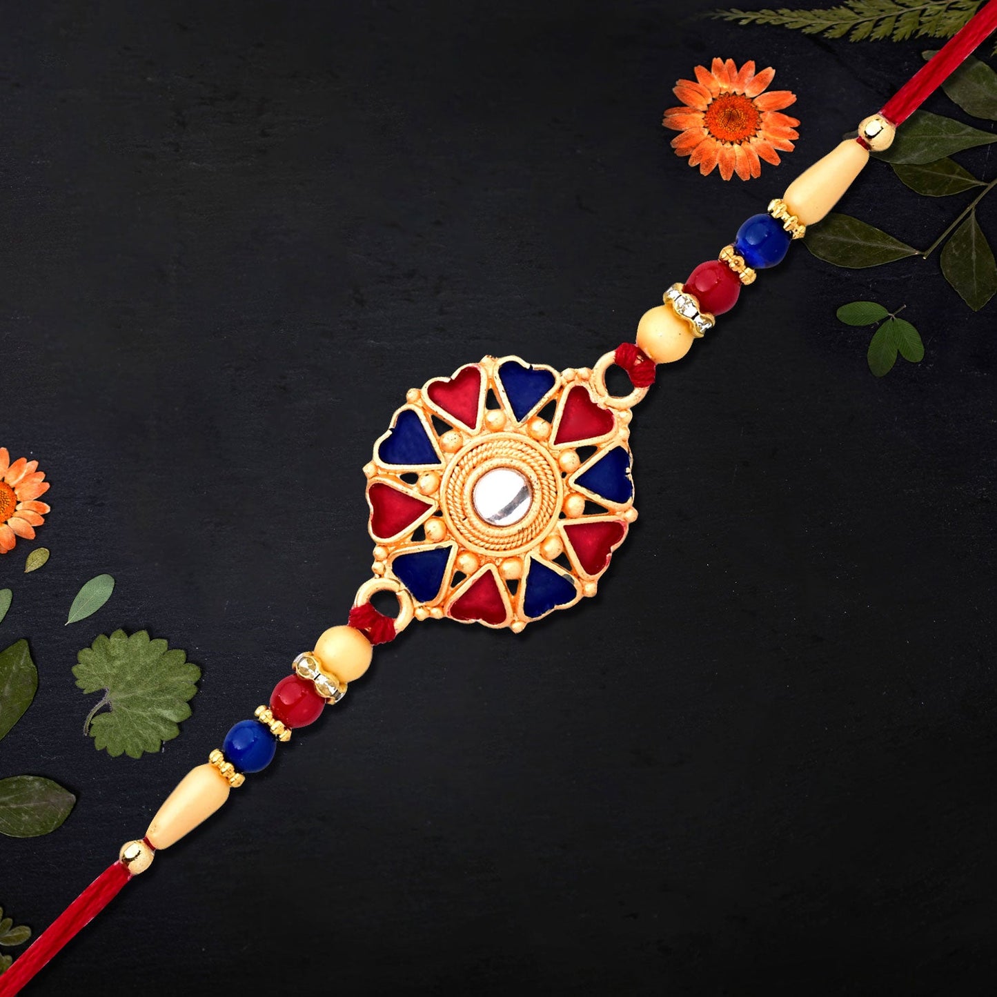 Traditional Rakhi Handcrafted & Skin-Friendly for Raksha Bandhan (5pcs)