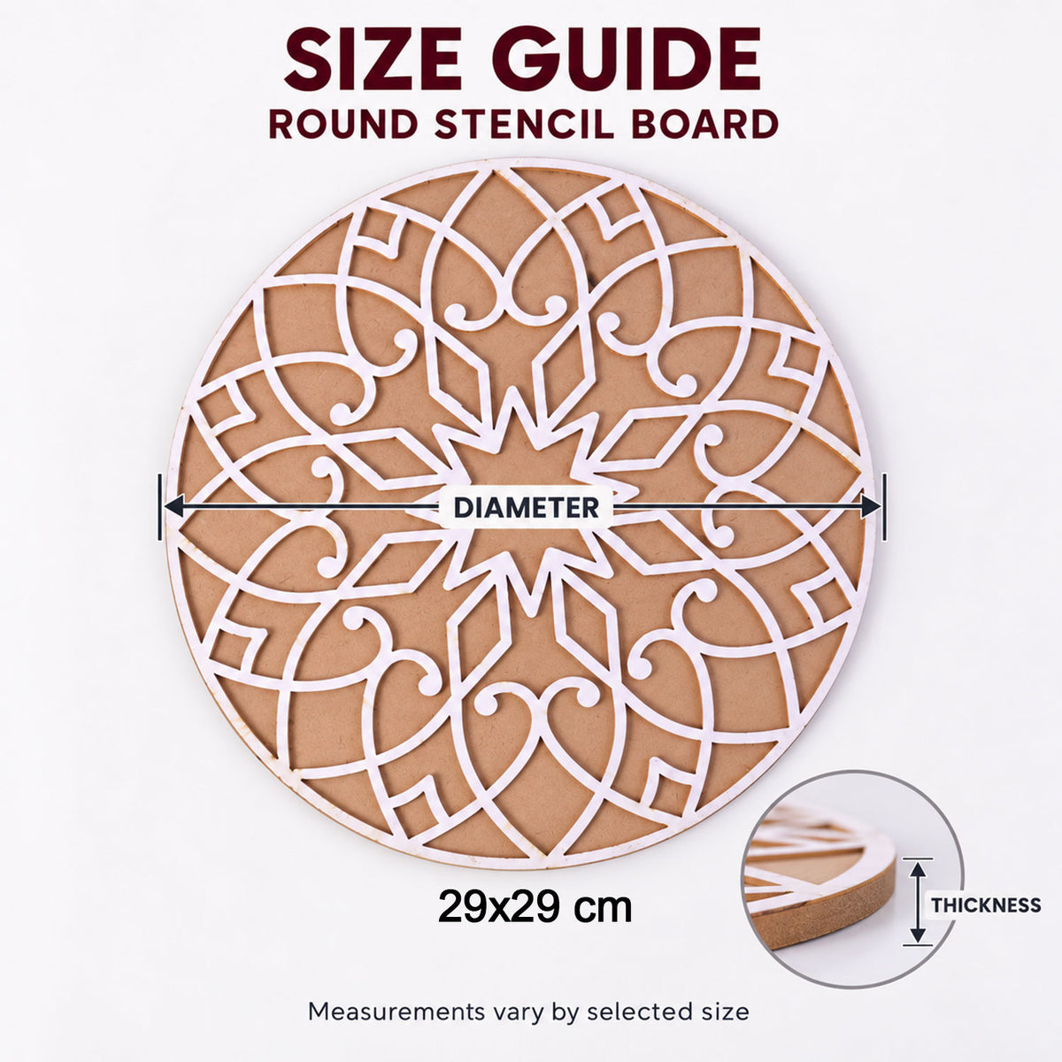 Designer Round Rangoli Stencil for Diwali, Navratri and Wedding Floor Decor