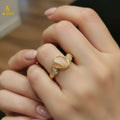 Cat Eye Stone Designer Ring – Premium Gold Plated Elegance