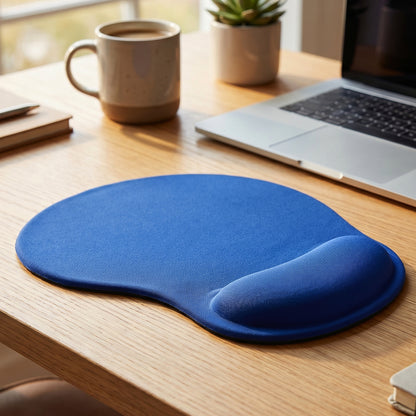 Comfortable wrist mouse pad in blue color