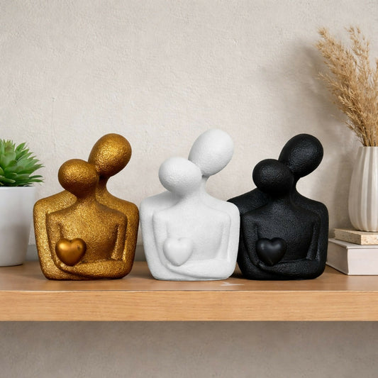 Abstract Couple Showpiece with Heart for Home, Table & Gift Decor