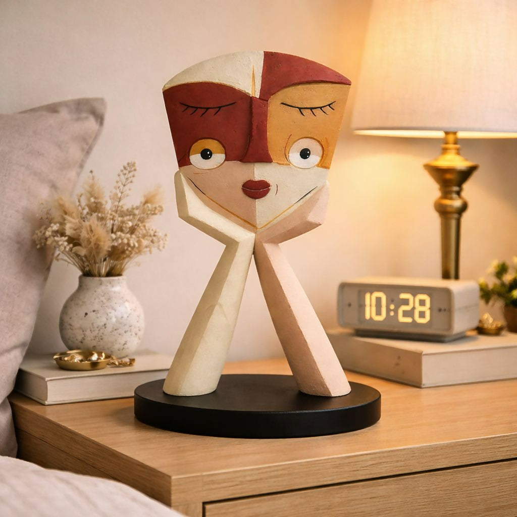 Abstract Face Showpiece for Home Decor Table Display