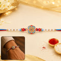 Kundan Rakhi – Colourful Round Design for Raksha Bandhan