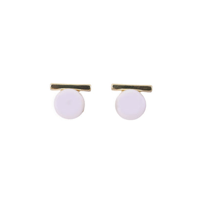 Elegant Pearl Bar Stud Earrings for Women | Minimal Gold Plated Korean Style Earrings | Daily Wear & Party Jewelry