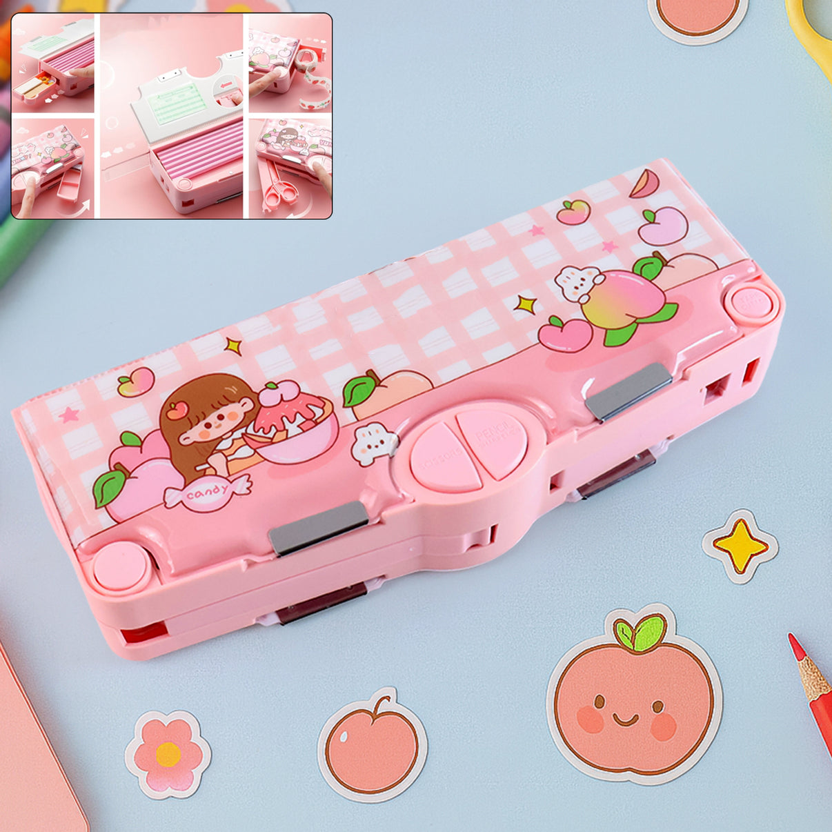 Multifunctional Cartoon Pencil Box 1 Pc multifunctional-cartoon-pencil-box-1-pc