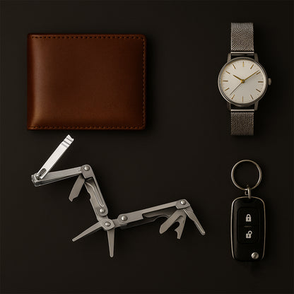 Stainless Steel 8-in-1 Multipurpose Pocket Tool Kit