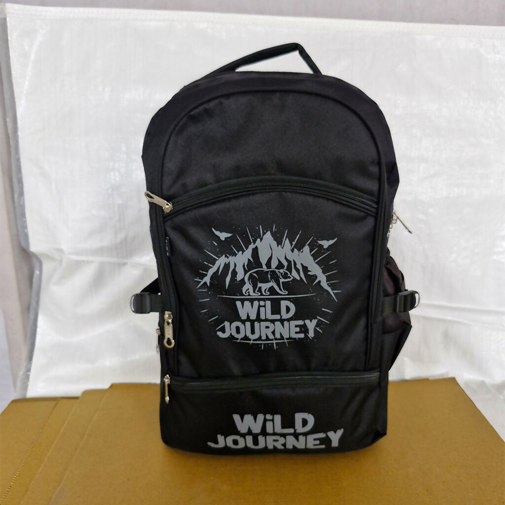 Wild Journey Durable Multicolor Trekking Backpack - 40L Trekking bag with, Mountain Bear Logo Rucksack for Camping, Travel & Outdoor Adventures