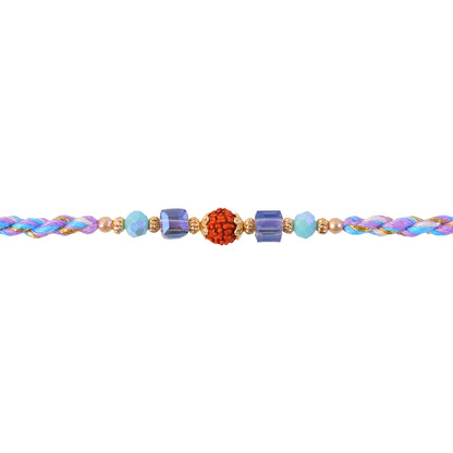 Beautiful Sparkle Designer Rakhi with Stone Work, Sleek Thread and Premium Look