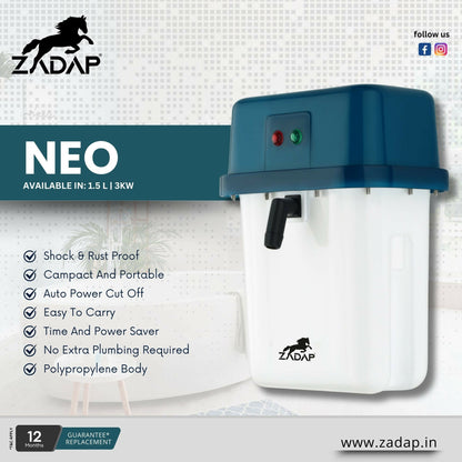 ZADAP Portable 3kW Instant Water Heater - Fast & Safe