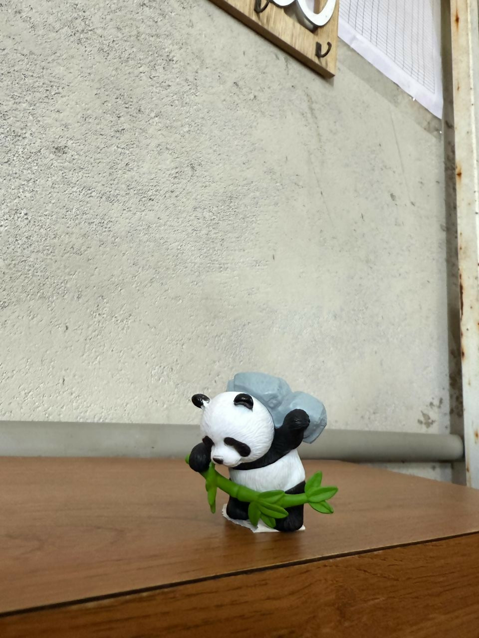 Cute Panda Bamboo poly-resin Showpiece | Mini Decorative Panda Figurine for Home